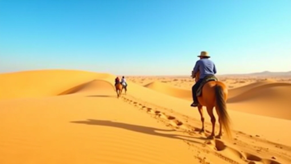 مسارات الصحراء القريبة من واحة سيوة مع كثبان رملية ذهبية وسماء زرقاء صافية
